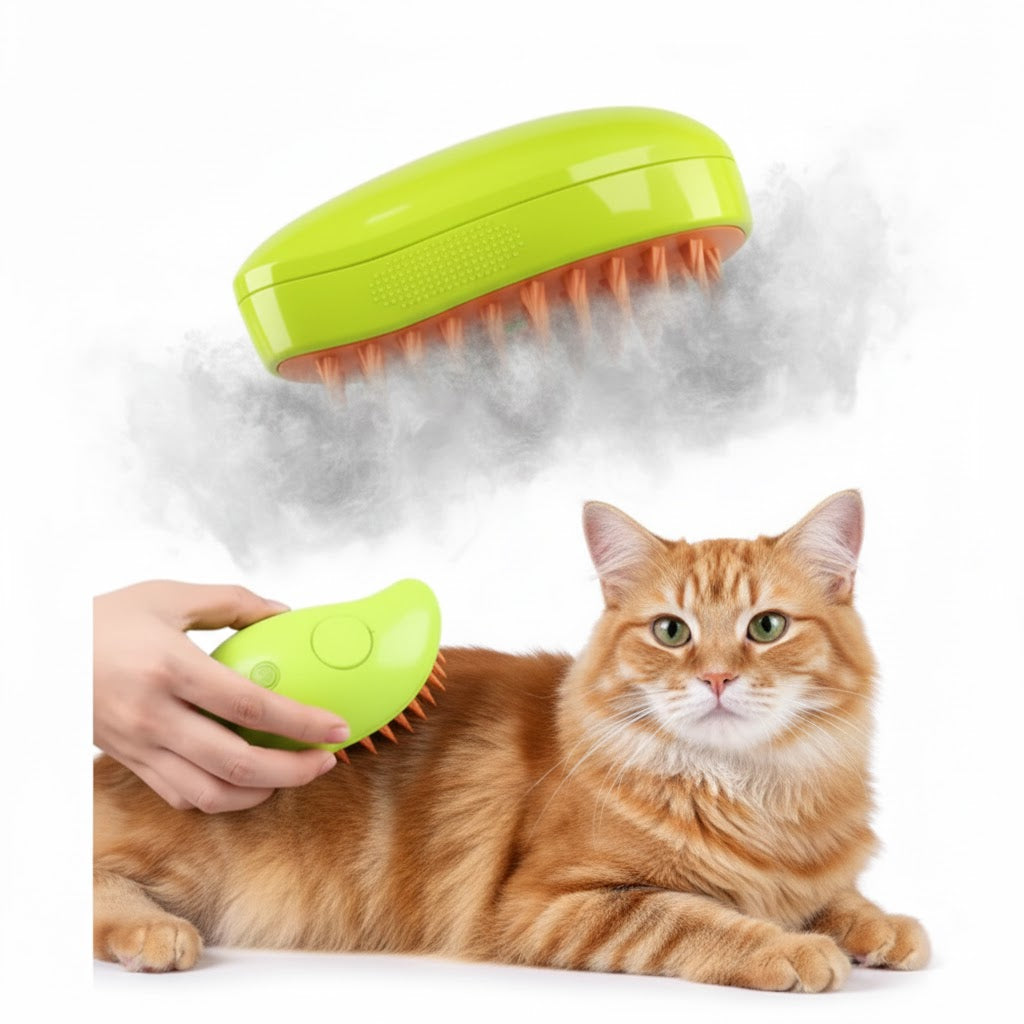 Cepillo Para Mascotas 3 En 1 de Vapor